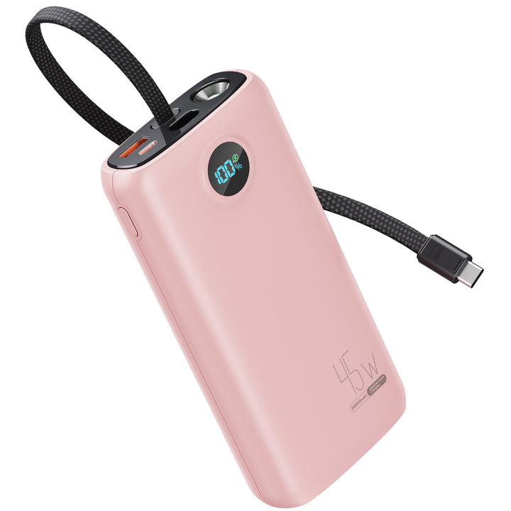 Hochytelses Powerbank med digital ladeindikator og 45W hurtiglading Skanto