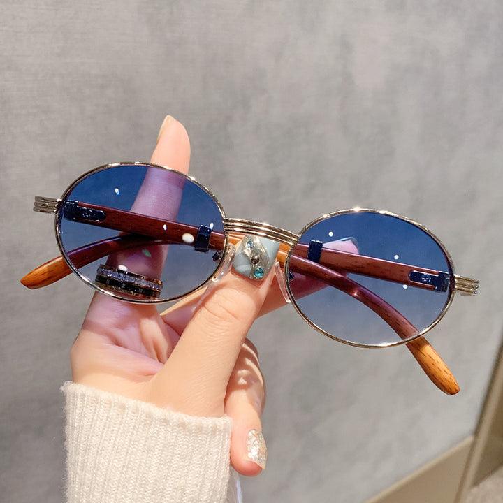 Dame Vintage-stil solbrille med tre innerramme Skanto