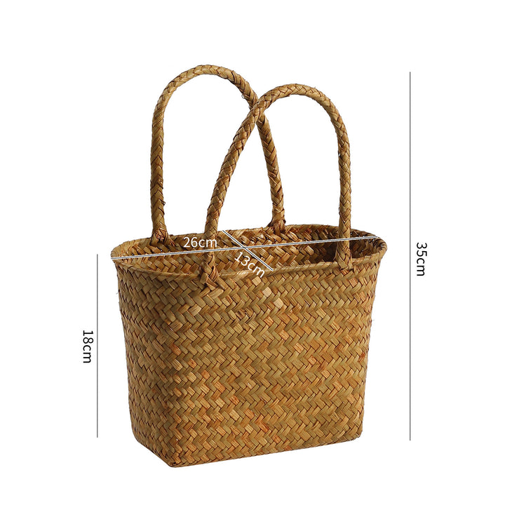 Unisex handlebag laget av flettet naturmateriale Skanto