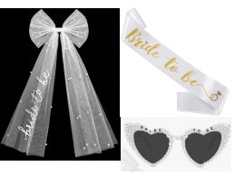 Dame Bryllup Tiara og Slør Sett Skanto