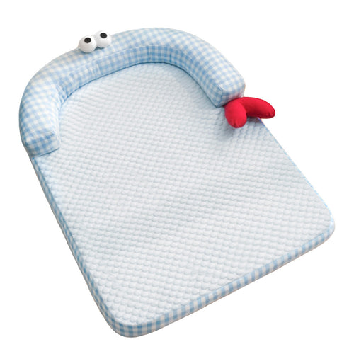Unisex nan ergonomisk baby-liggmatte med polstret hodekant og vaskbart trekk Skanto