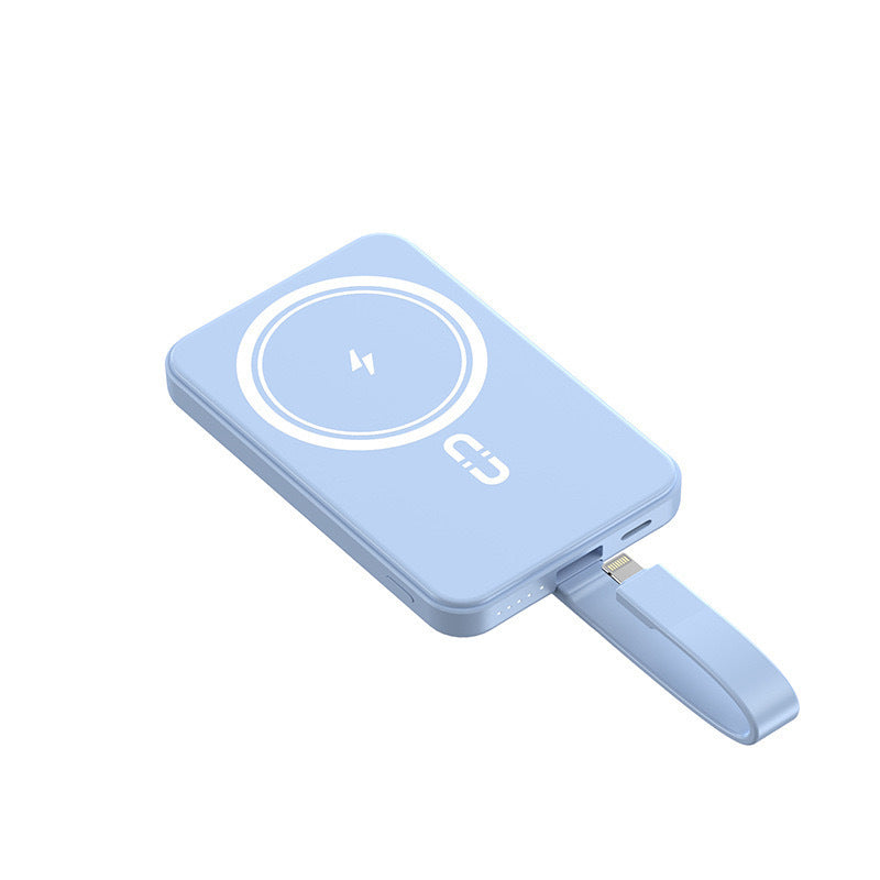 Magnetisk powerbank med trådløs ladefunksjon og integrert hurtiglading Skanto