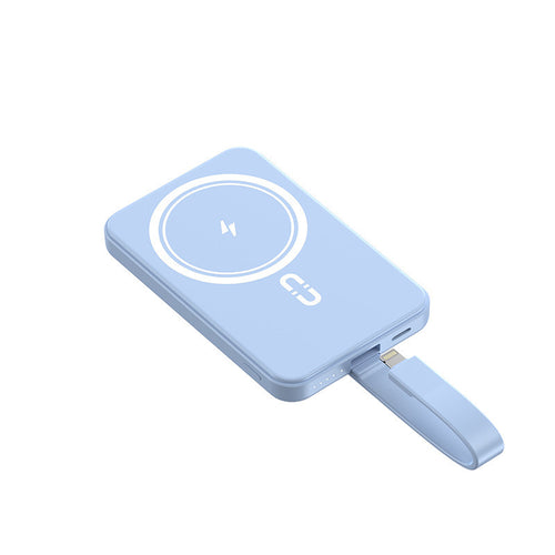 Magnetisk powerbank med trådløs ladefunksjon og integrert hurtiglading Skanto