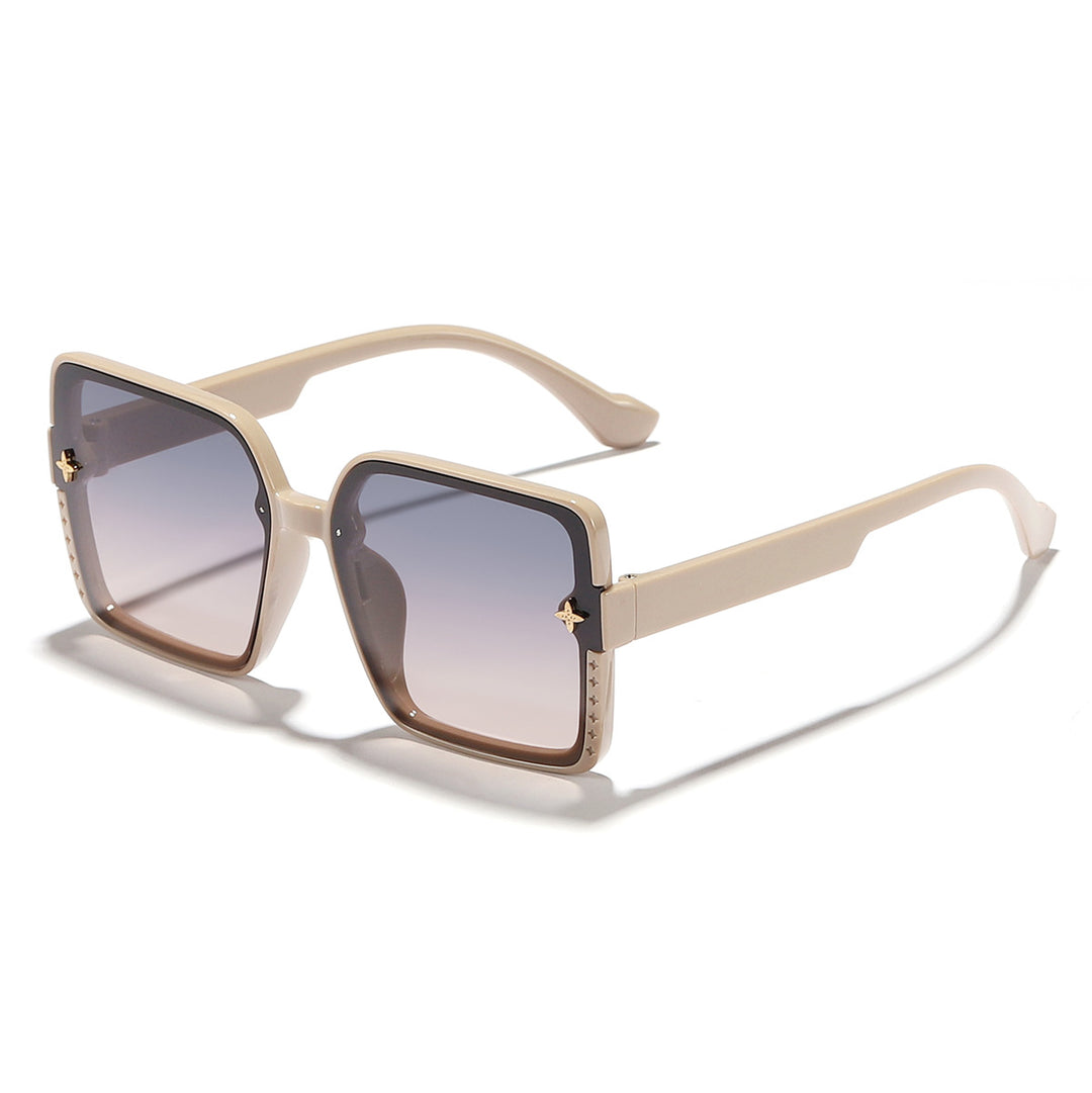 Dame kvadratisk solbrille med høykvalitets rammedesign og UV-beskyttelse Skanto