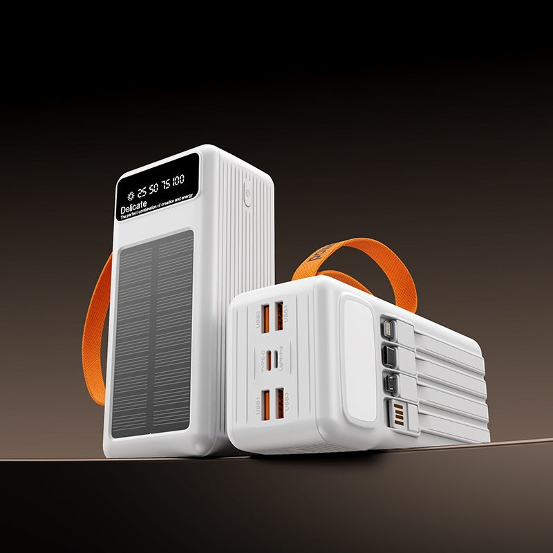 Multifunksjonell sol-powerbank med digital ladevisning Skanto