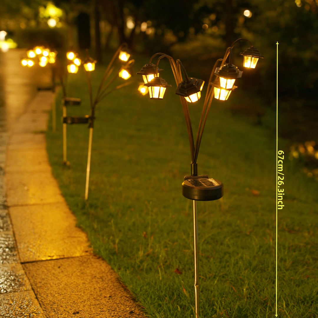 Dekorative Multi-Head Solhager Stake Lanterns Med Varm LED Skanto