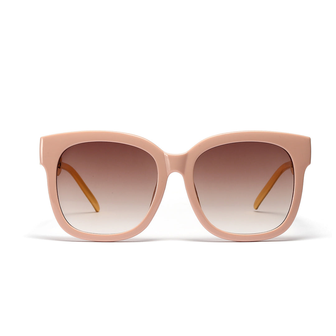 Dame moteriktig oversized solbrille med luksuriøs kjedeinnramming Skanto