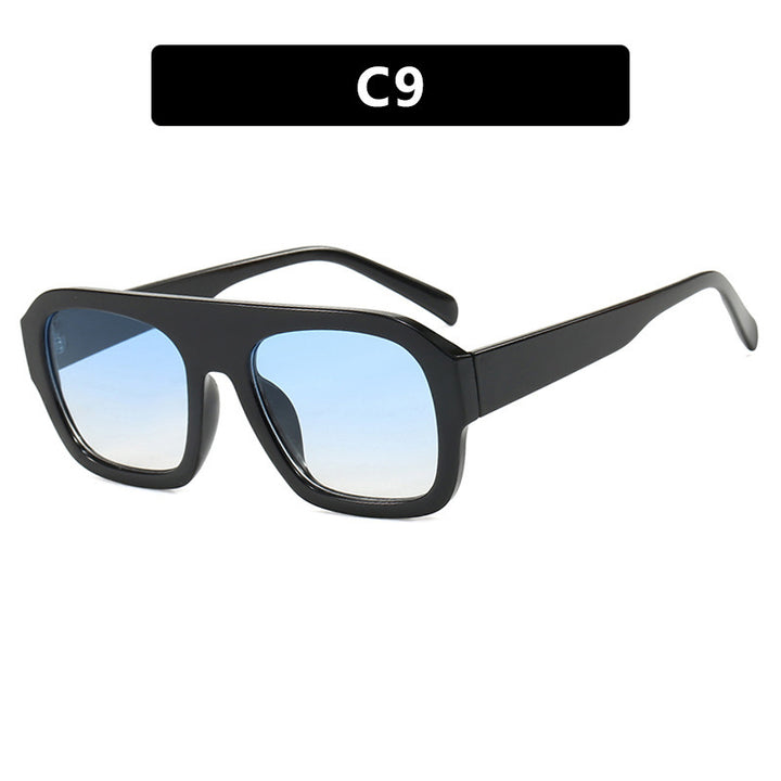 Dame oversized solbrille med markant rektangulært ramme Skanto