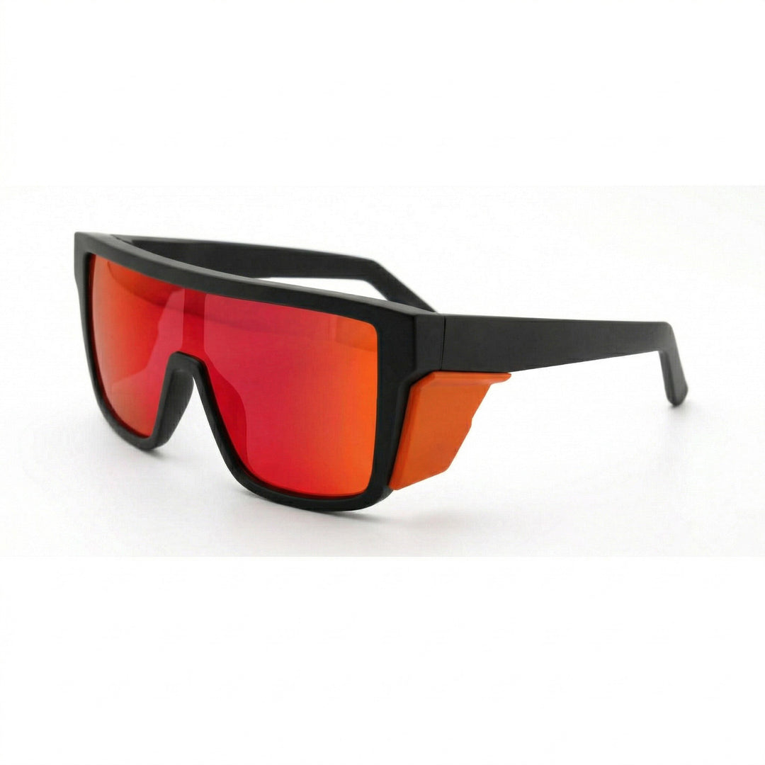 Dame sport solbriller i moderne design med bred ramme og polariserende linser Skanto