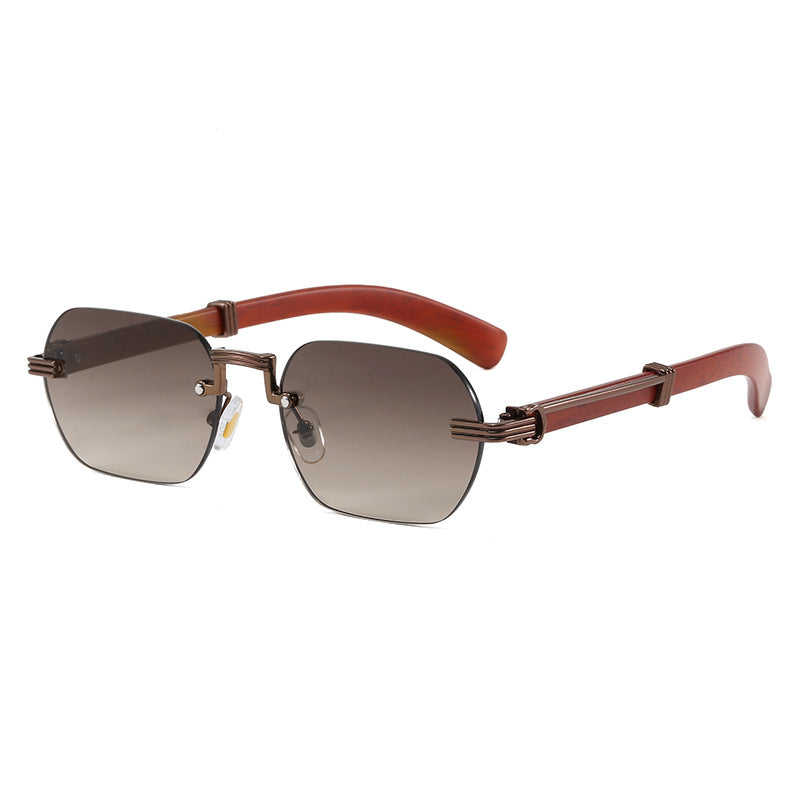Damer Geometrisk Designer-solbrille med luksuriøs metallramme Skanto