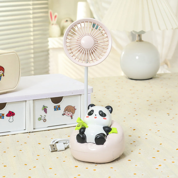 Dame Bærbar Mini-vifte med søtt panda-design Skanto