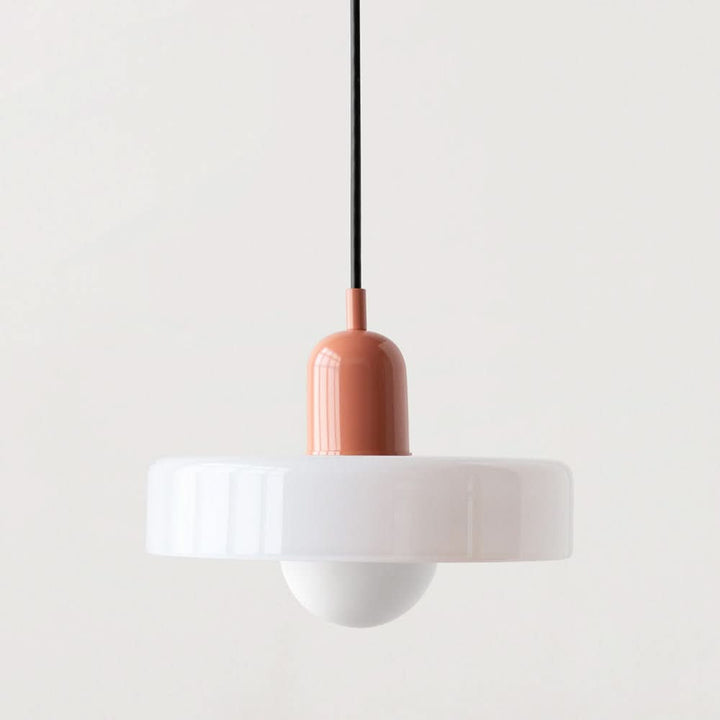 Skanto | Bauhaus Pendellampe i Farget Glass med Justerbart Oppheng
