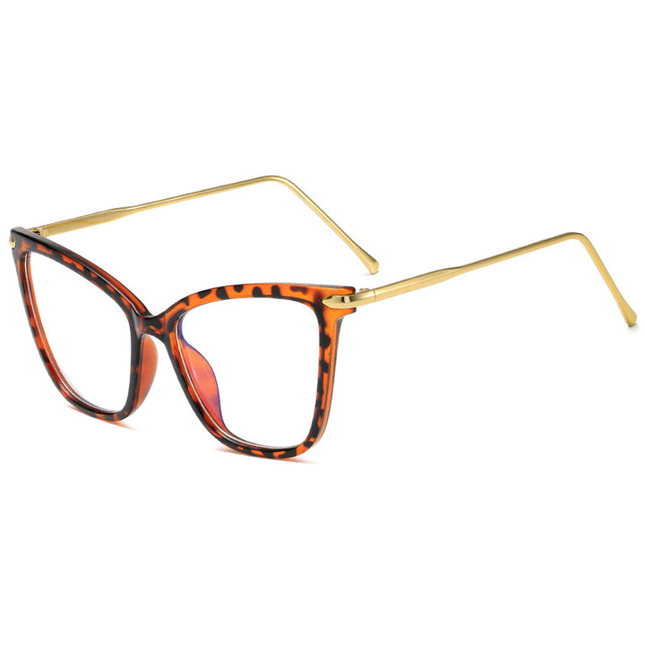 Dame Cat-Eye Briller med filigran metallramme Skanto