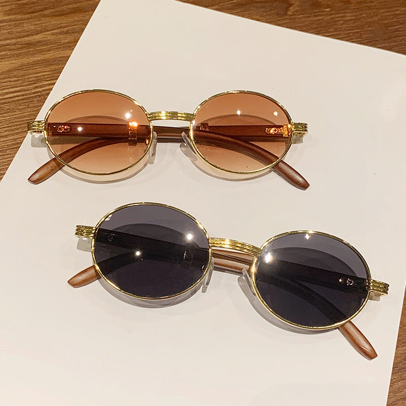Dame Vintage-stil solbrille med tre innerramme Skanto