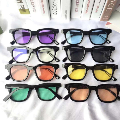 Dame moteriktig retro-solbrille med robust plastramme Skanto