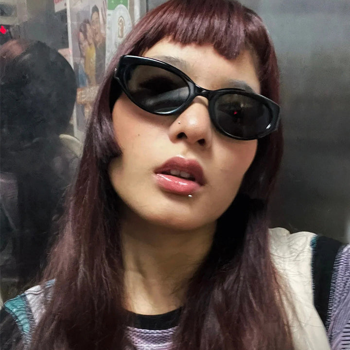 Damer moteriktig Cat-Eye solbrille med trendy ramme og UV-beskyttelse Skanto