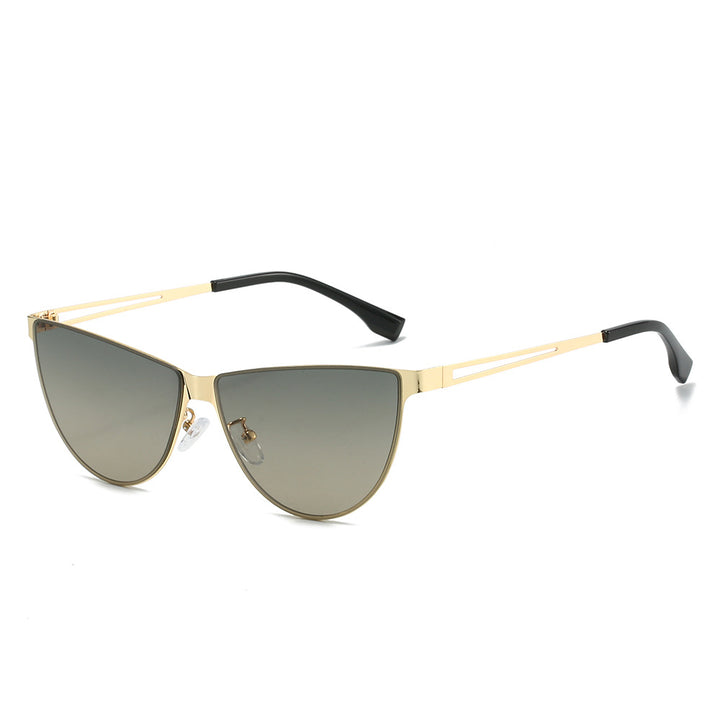 Damer Modische Cat-Eye solbriller med elegant metallramme Skanto