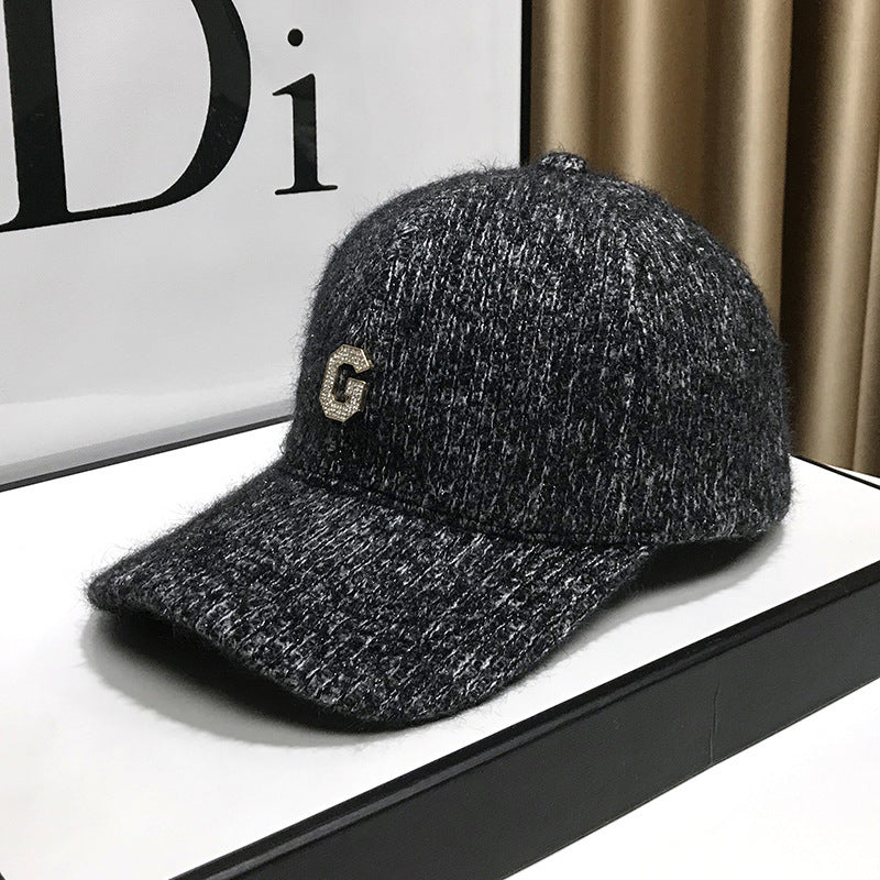 Kvinne Elegant Teksturer Fleece Baseball Caps Skanto