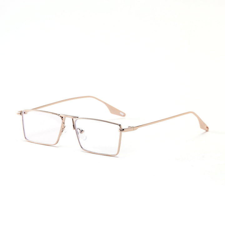 Dame elegant firkantet solbrille med smal metallramme og UV-beskyttelse Skanto
