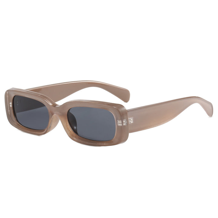 Dame stilig designer solbrille med moderne, rektangulær ramme Skanto