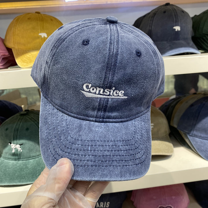 Herres Slitt Justerbar Denim Baseball Cap Skanto