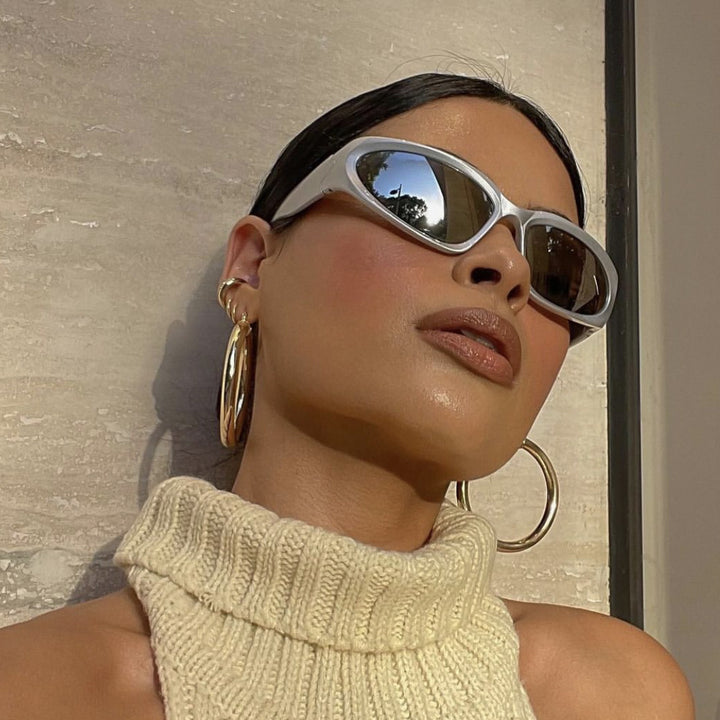 Damer Sporty solbrille med høykvalitets UV-beskyttelsesmateriale Skanto