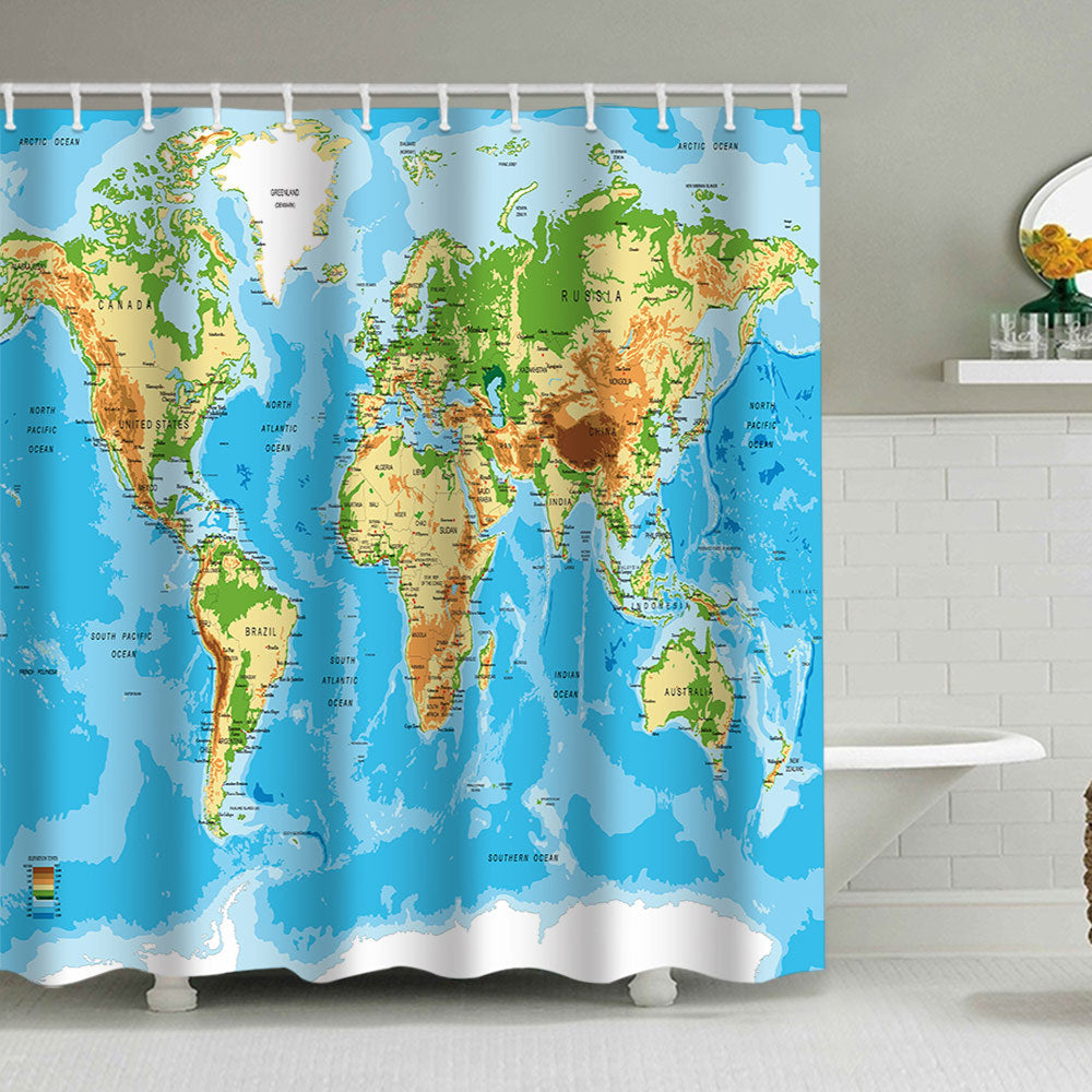 Vintage World Map Dusjforheng Skanto