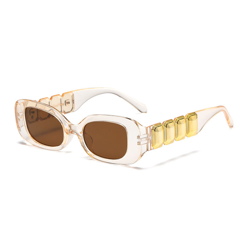 Dame mote solbrille med glamorøs ramme Skanto