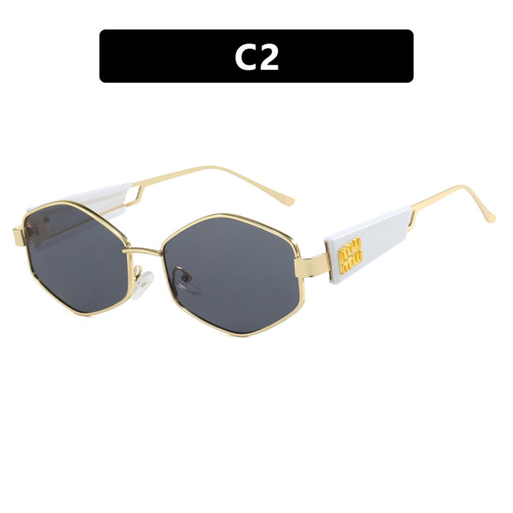 Dame geometrisk solbrille med moteriktig design og UV-beskyttelse Skanto