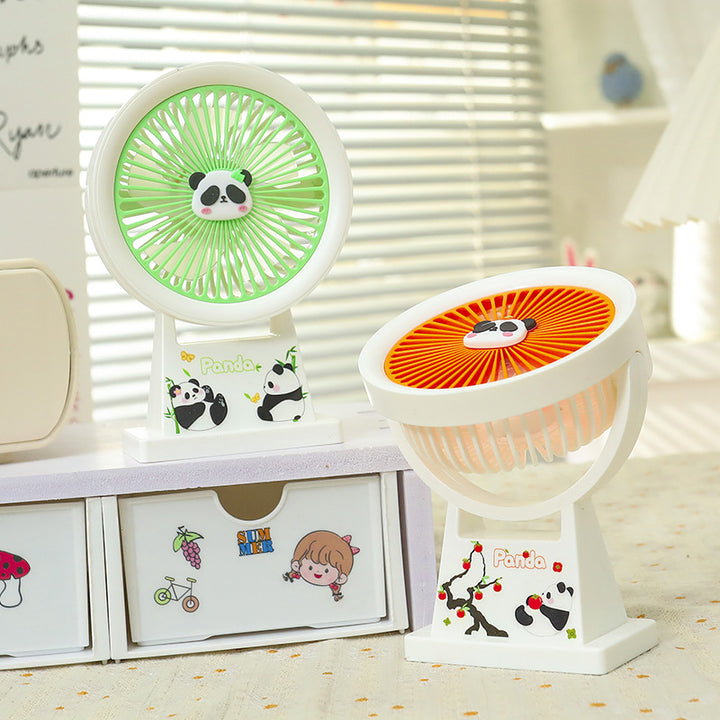 Bærbar Usb Mini-vifte med Søtt Panda-design Skanto