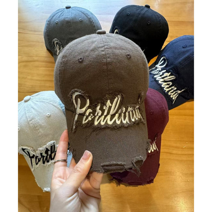 Unisex Slittet Bomull Baseball Cap Skanto