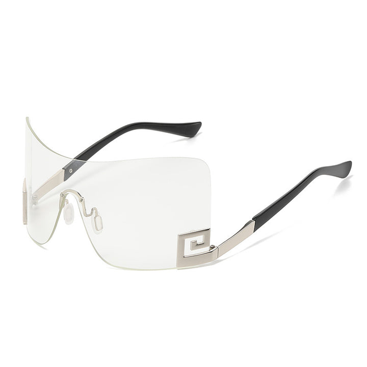 Dame Oversized Shield-solbrille med ekstravagant design Skanto