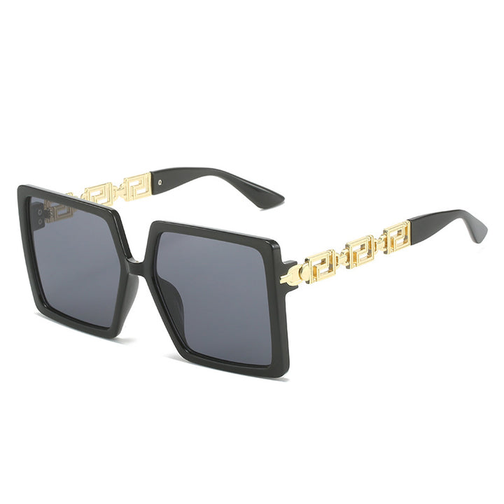 Dame kvadratisk solbrille med luksuriøse detaljer Skanto