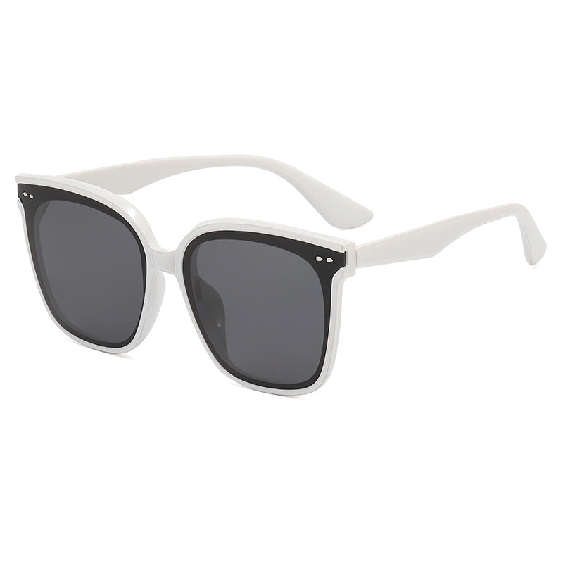Dame kvadratisk solbrille med speilende fargekobling Skanto
