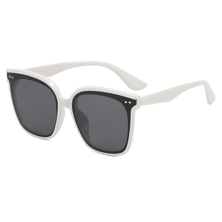 Dame kvadratisk solbrille med speilende fargekobling Skanto