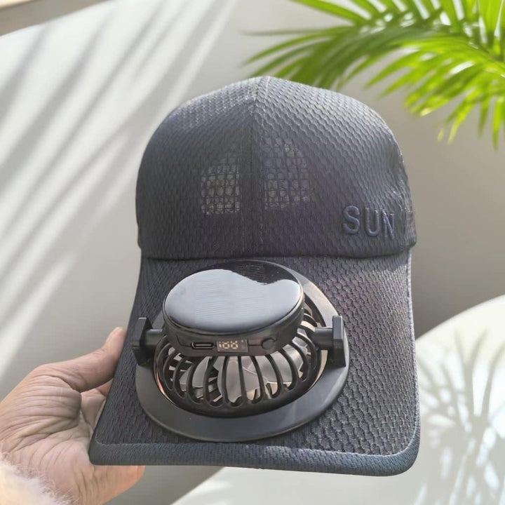 Ventilert baseball caps med avtakbar oppladbar vifte Skanto