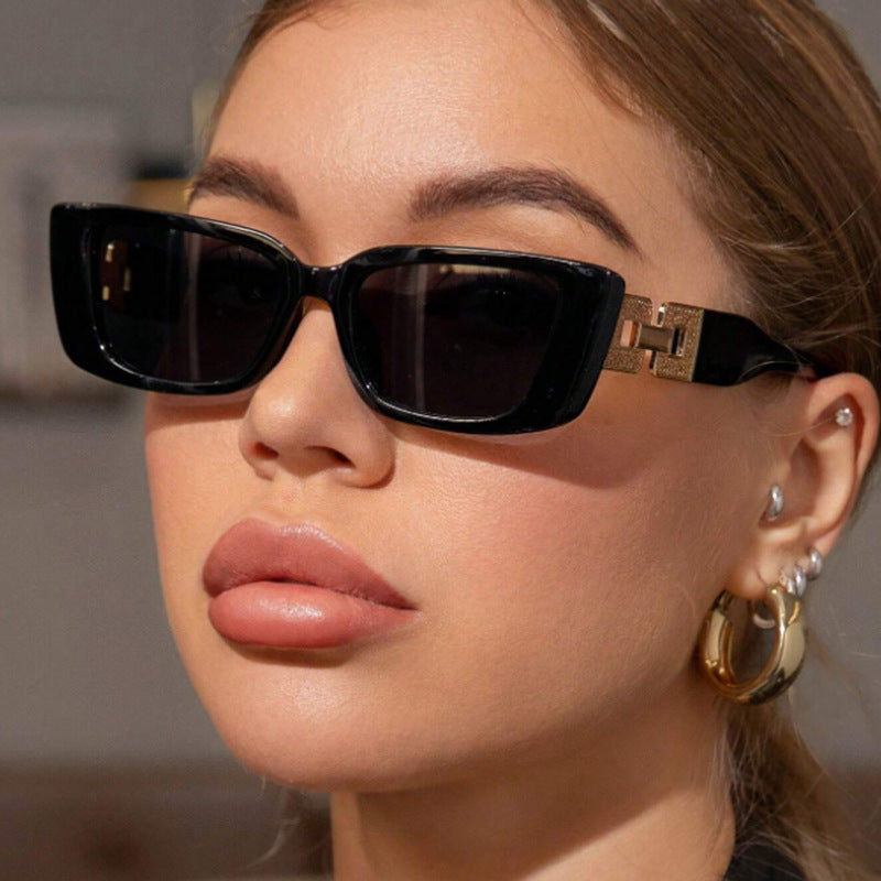 Dame moteriktig Oversized solbrille med unikt leopardmønster Skanto
