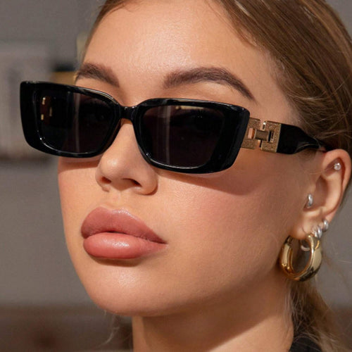 Dame moteriktig Oversized solbrille med unikt leopardmønster Skanto