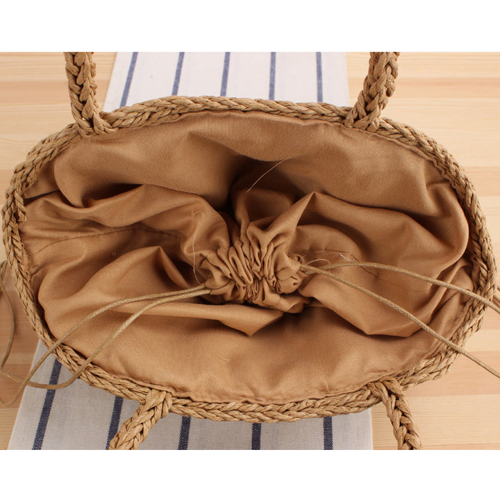 Robust basket bag with braided handles Skanto