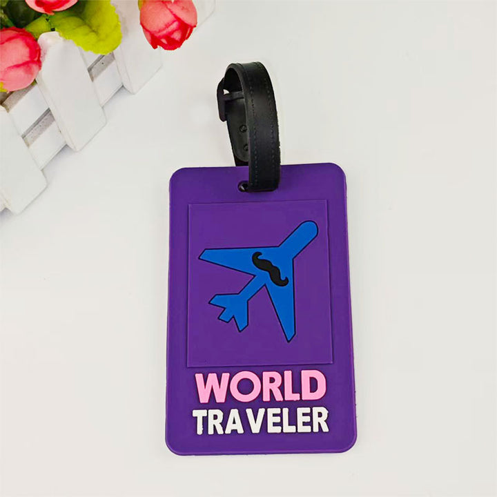 Unisex Travel Theme Silicone Luggage Tag Skanto