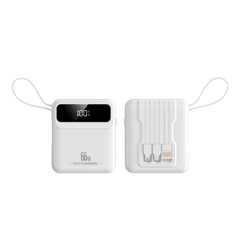Kompakt powerbank med hurtiglading og digital batteristatus Skanto