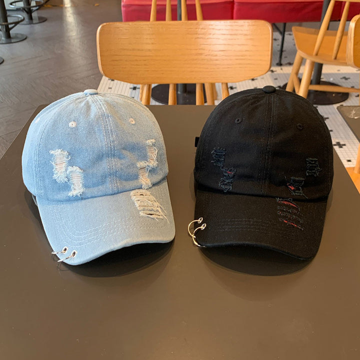 Unisex Slittet Bomull Justerbar Baseball Cap Skanto
