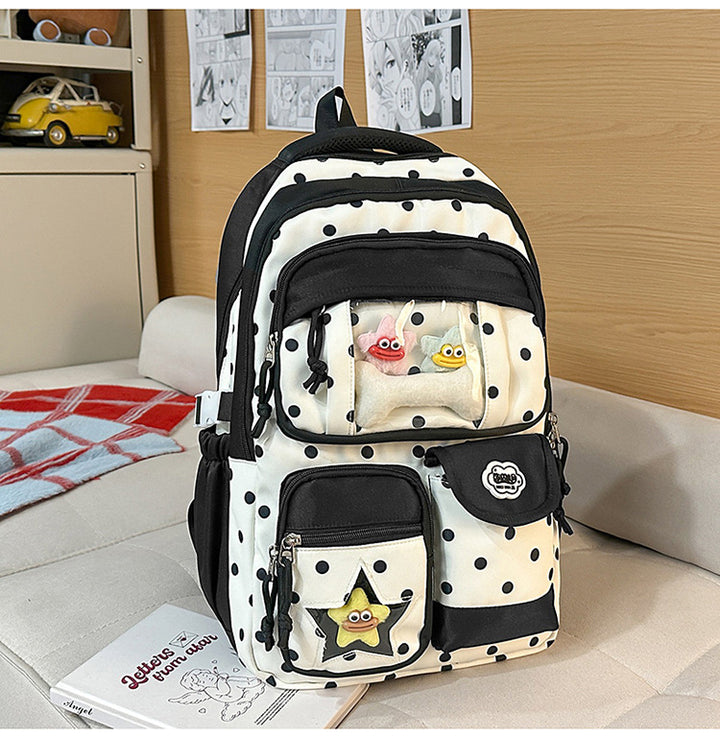 Multi-Pocket Skole Ryggsekk og Tote Bag Sett Skanto