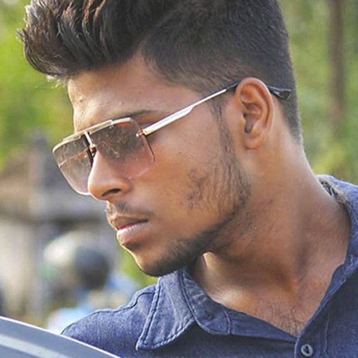 Dame kvadratisk solbrille i stilfull minimalistisk design Skanto