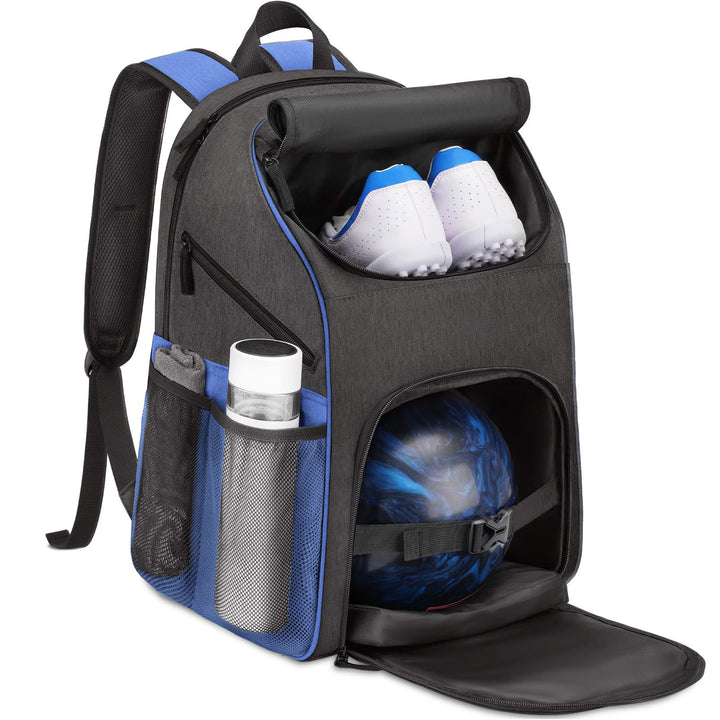 Unisex sporty ryggsekk med spesielle rom for sko og bowlingball Skanto