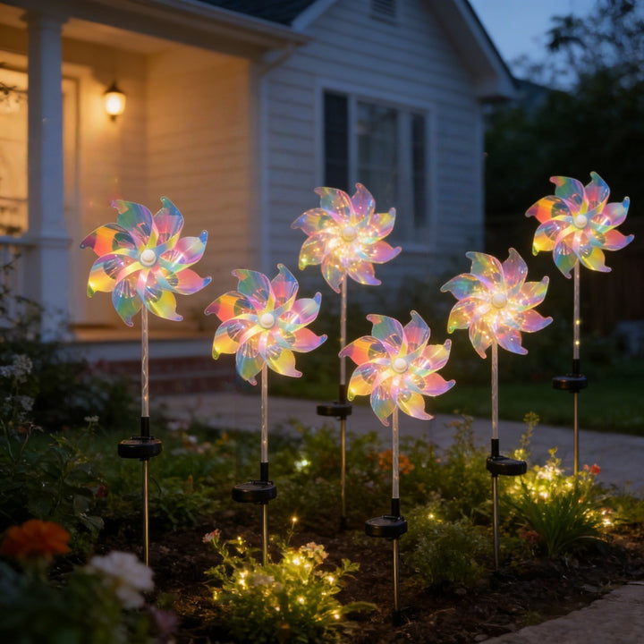 LED Solcelled Spinnende Propellervinduersti Stake Lys Skanto
