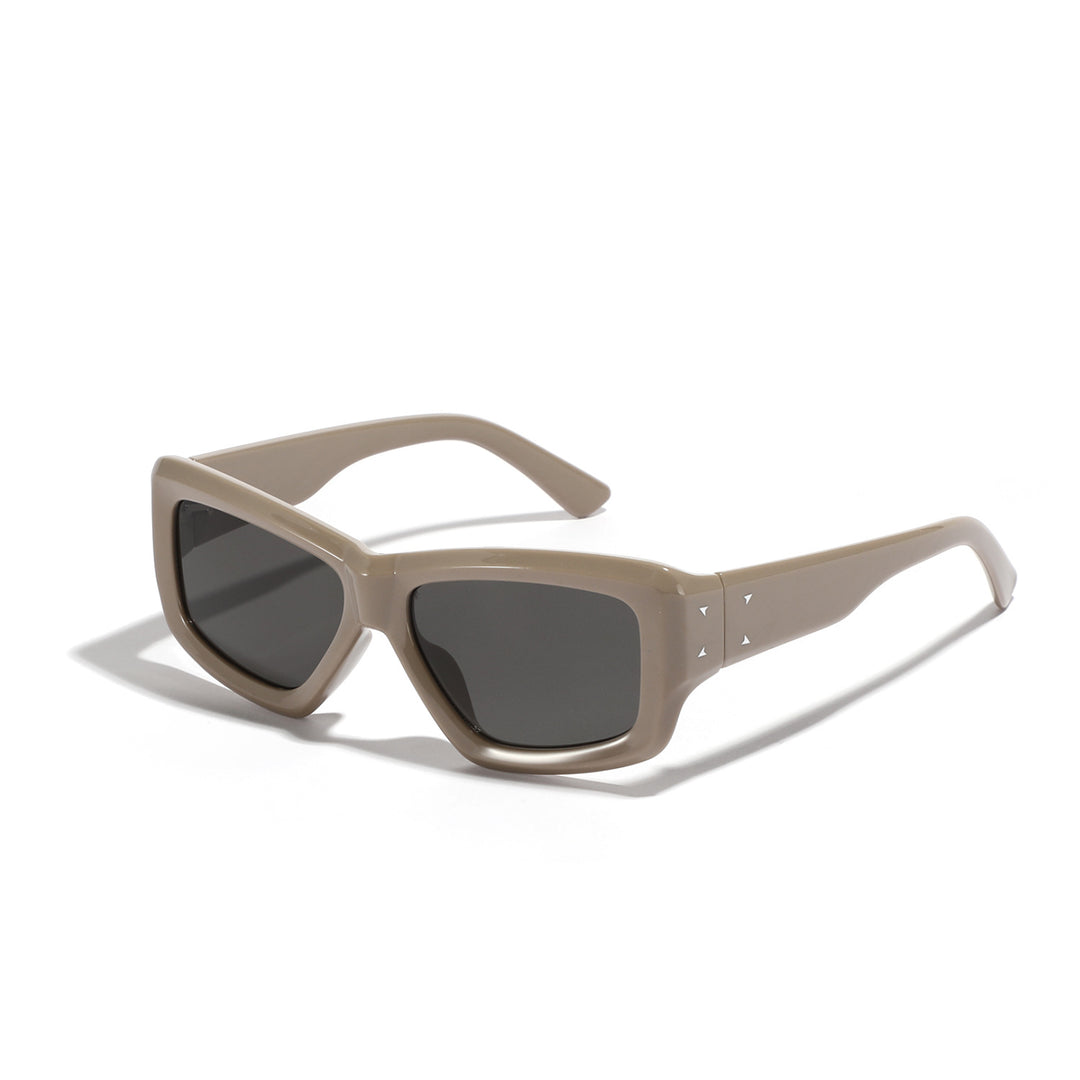 Damer oversized geometrisk solbrille med moderne ramme Skanto