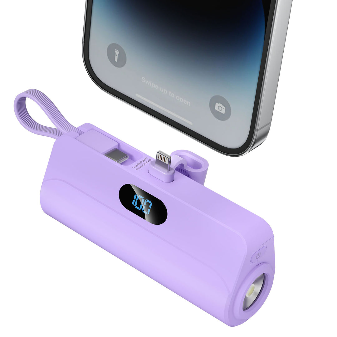 Kompakt Powerbank med Innebygd LED-lys Skanto