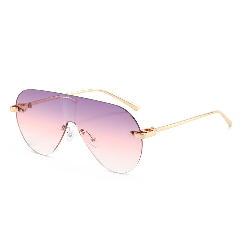 Dame Oversized solbriller i moderne aviator-stil Skanto