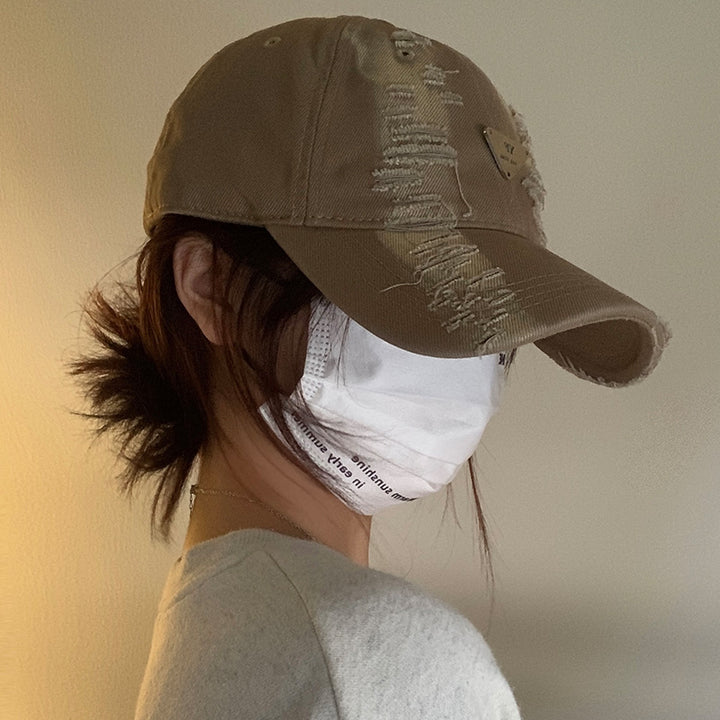 Damer's Slittet Denim Baseball Cap Skanto 1784084082